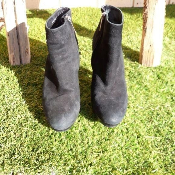 Dior TR1206 Suede Leather Platform‎ Ankle Booties Stiletto Heels Black Sz 37 5.5 - Picture 9 of 15